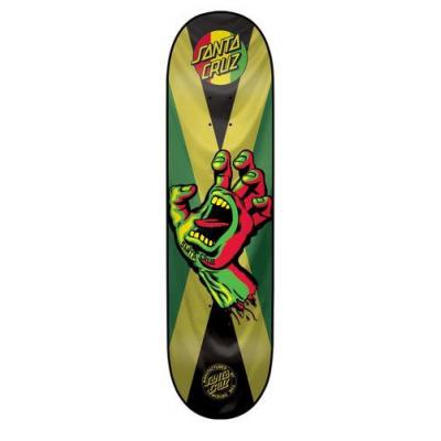  Santa Cruz 7.8in x 31.7in Rasta Hand Jammin Powerply Deck