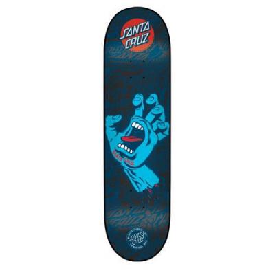 Santa Cruz 7.6in x 31.5in Screaming Hand Black n Blue Powerply Deck