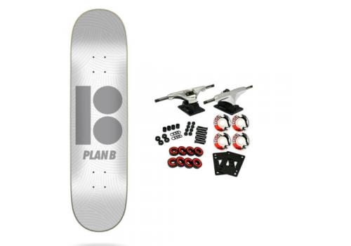 Plan B Skateboard Complete Team Texture White