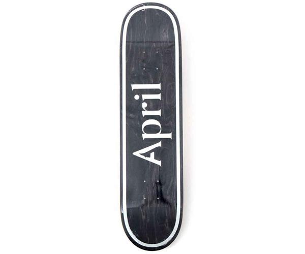 APRIL SKATEBOARDS  - OG LOGO INVERT BLACK 8.0